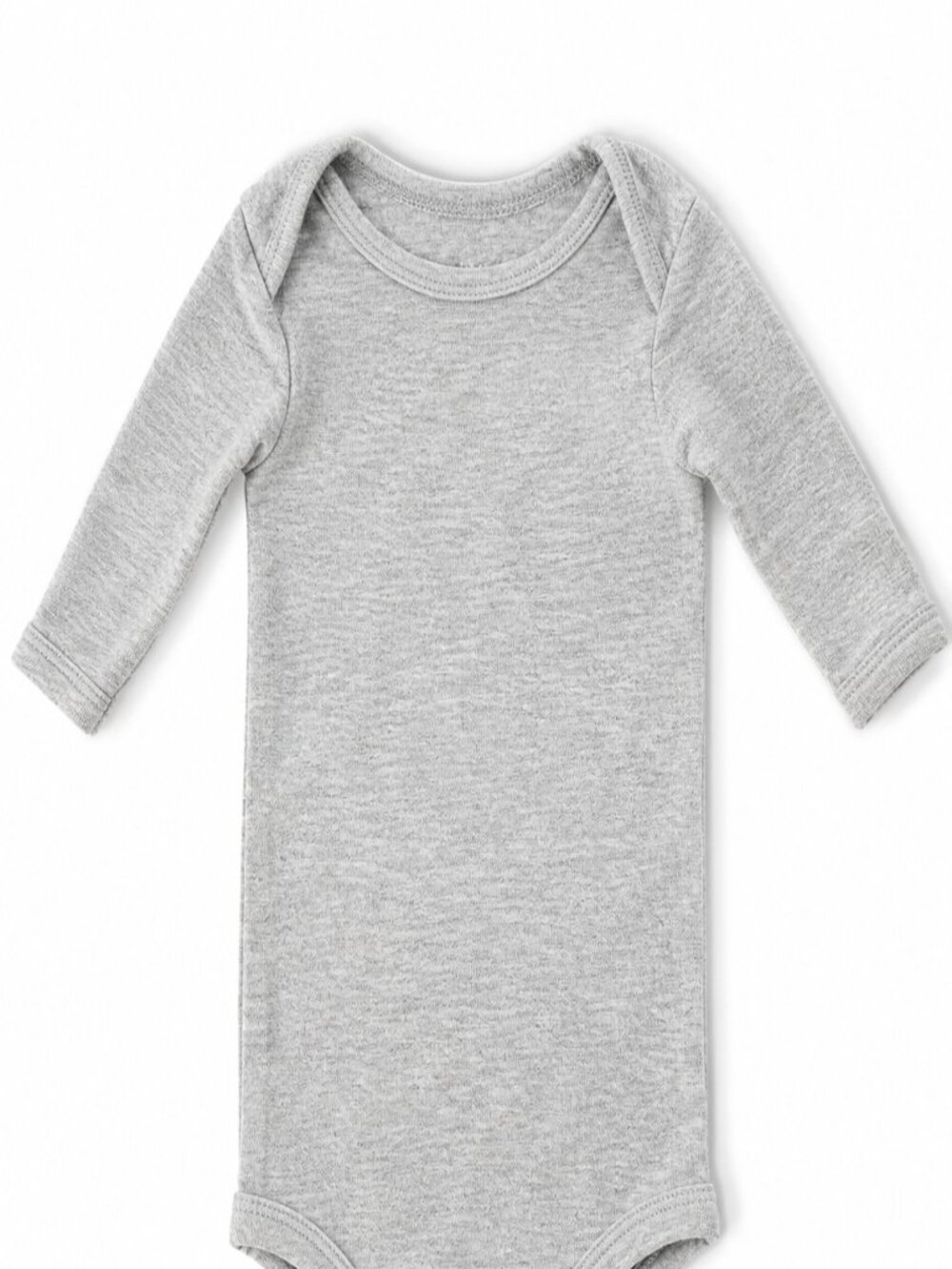 Heather Gray Long Sleeve Baby Bodysuit | 6M | Everyday Essential Onesie